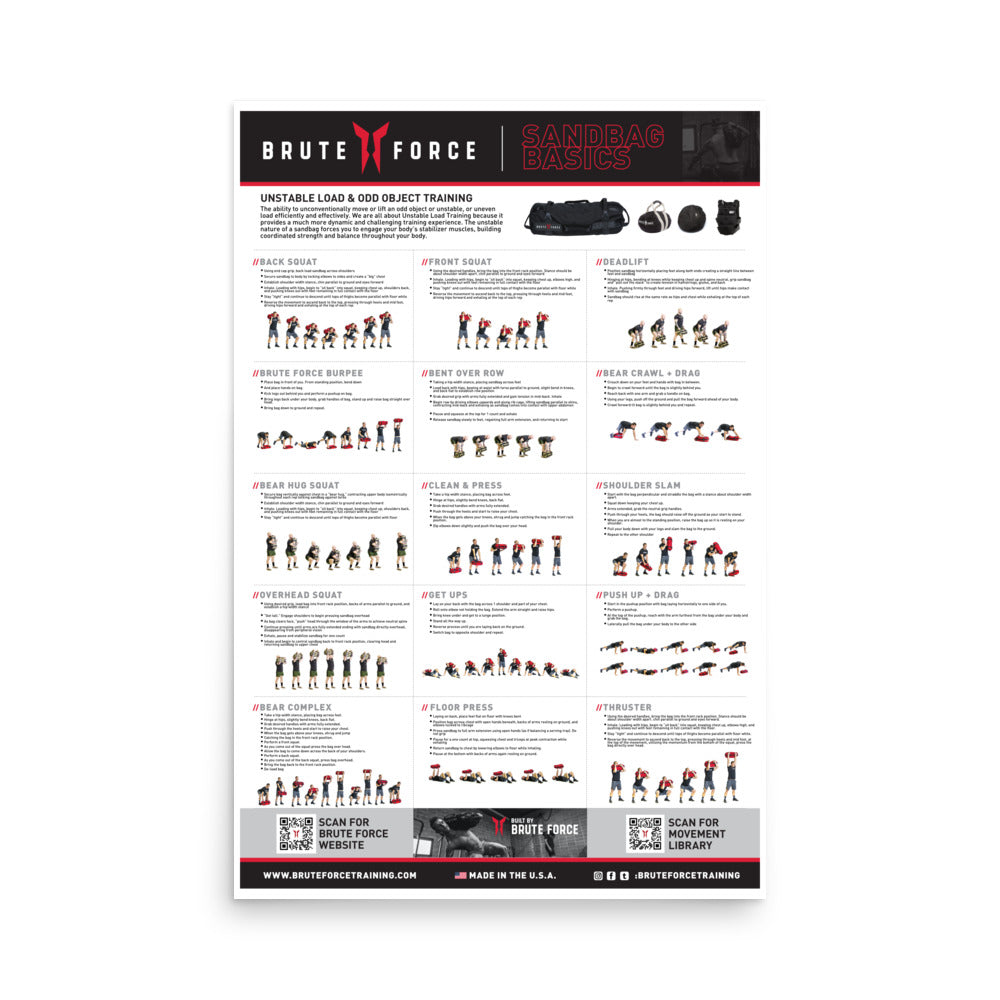 BF Basics 24x36" Workout Poster