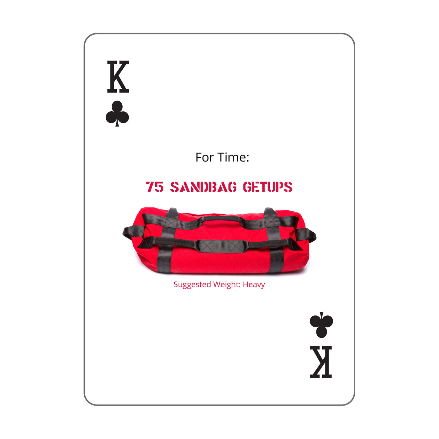 SandDeck Workout Playing Cards - King of Clubs